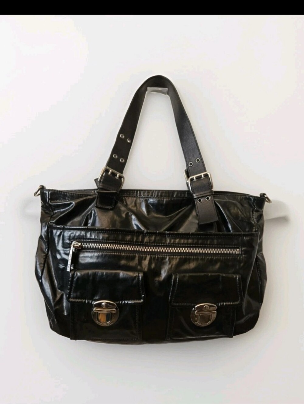 Authentic Marc Jacobs Black Stella Patent Leather Satchel